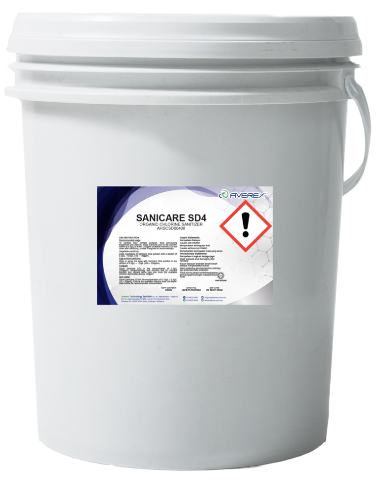 Organic Chlorine Sanitizer (SANICARE SD4) AVEREX Cleaning & Sanitation